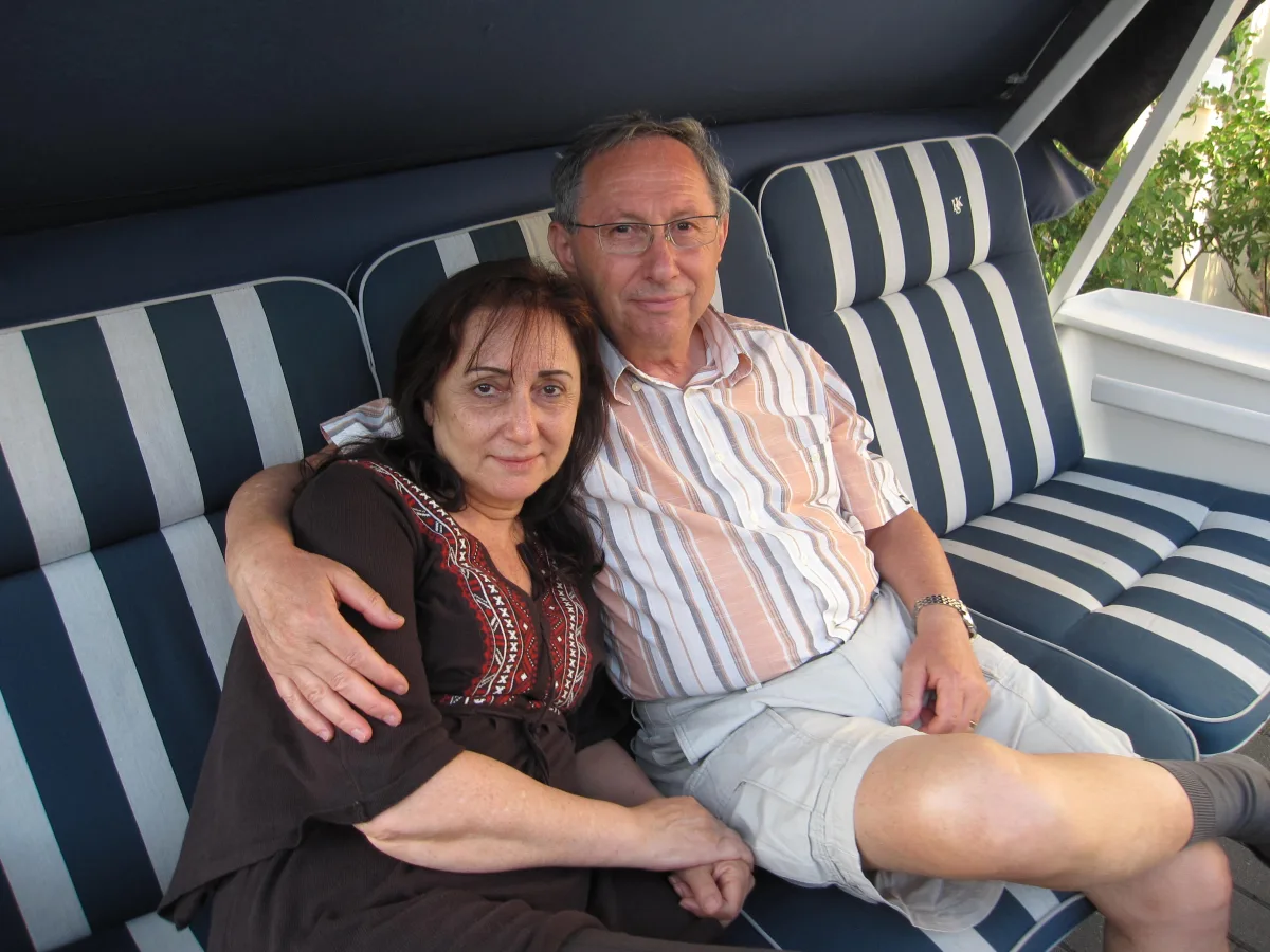 Iskandar El-Dick mit seiner Schwester Rajaa El-Dick Dbeis