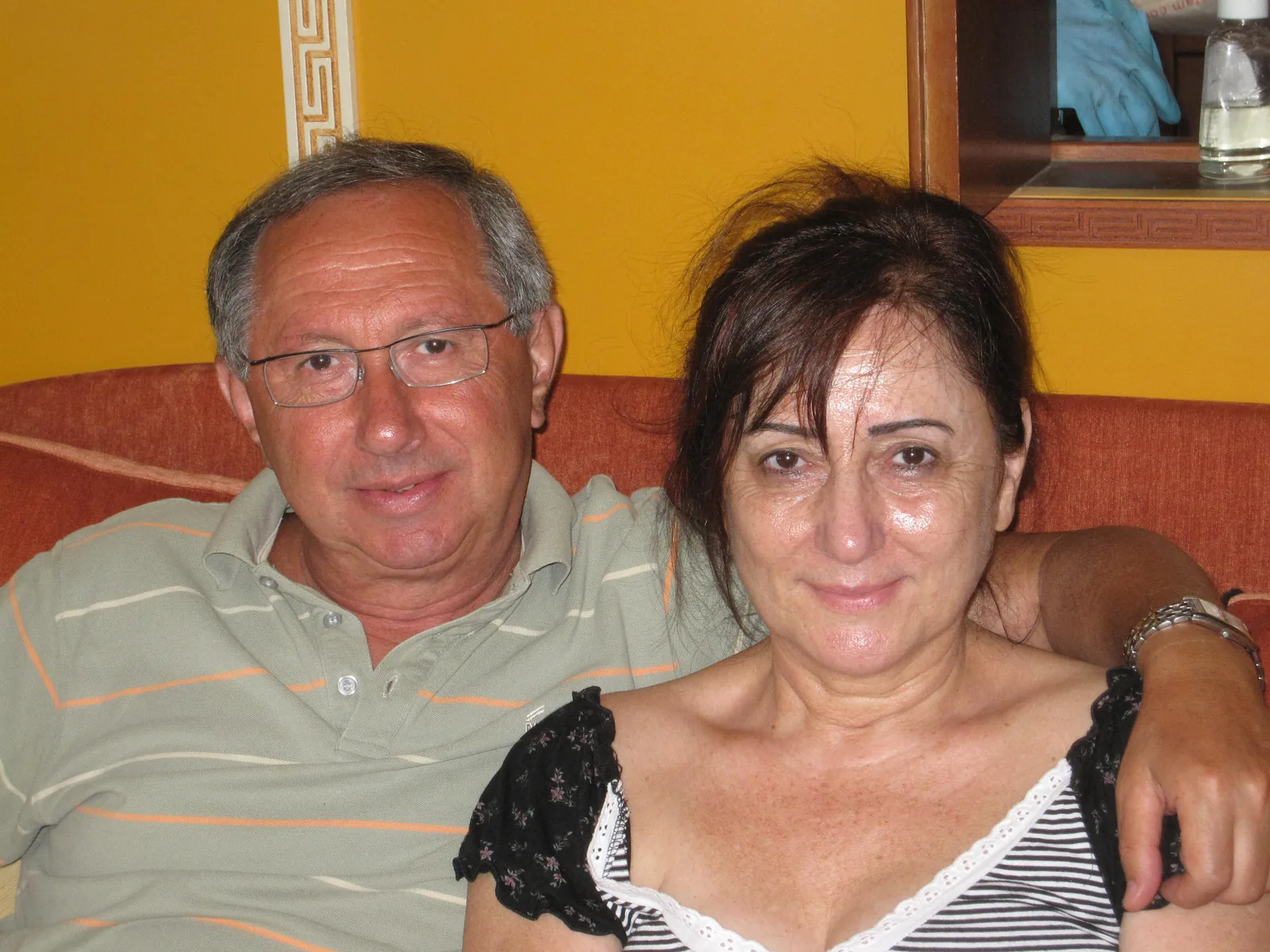 Iskandar El-Dick mit seiner Schwester Rajaa El-Dick Dbeis in El Mina, 2009